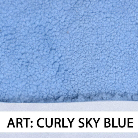 Art curly sky blue