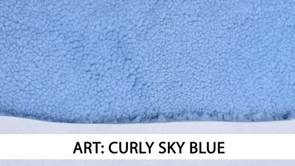 Art curly sky blue